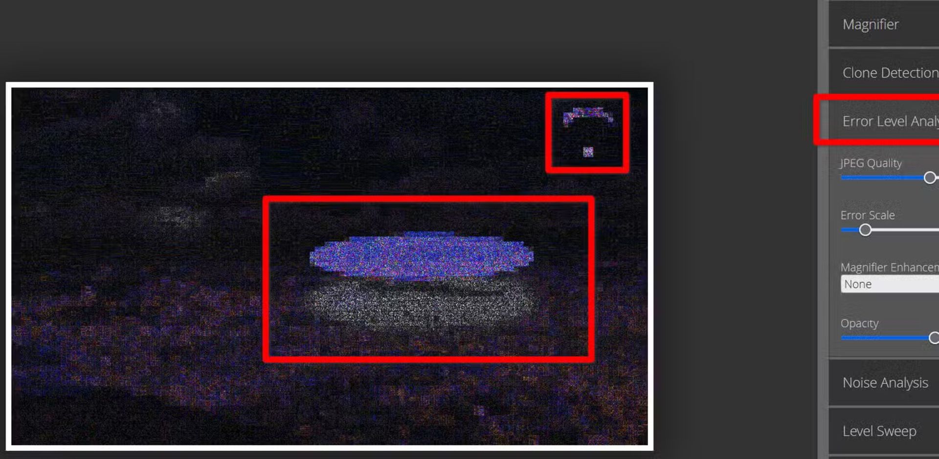 ابزار آنلاین Forensically